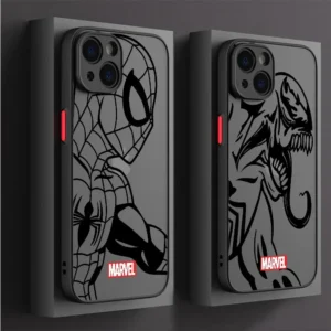 Matte Black Marvel iPhone Case